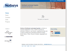 Tablet Screenshot of norburys.com